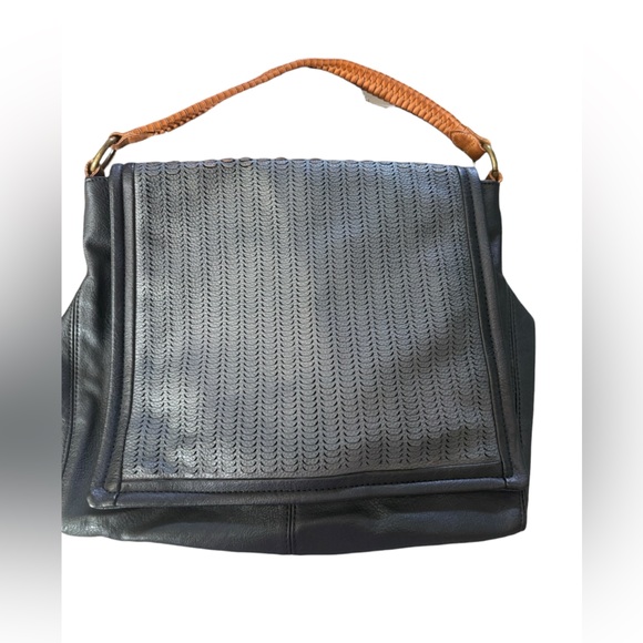 Free People Golden Valley Vegan Messenger Black - Picture 2 of 6